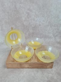 Lot de 4 bols vintage en verre Pasari