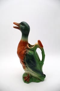 Pichet en barbotine canard colvert – Attribué à Saint-Clément