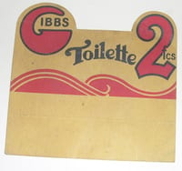 Très ancien CARTON PUBLICITAIRE P.L.V. : GIBBS Toilette 2 Fcs