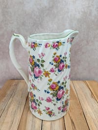 Grand pichet Fleury Staffordshire – décor floral anglais