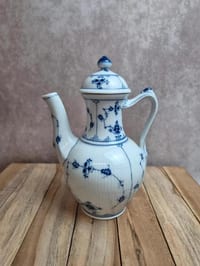 Ancienne cafetière Porzellanfabrik Kalk Eisenberg – Indischblau – début Xxe