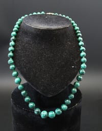 Collier ancien vintage pierre Malachite