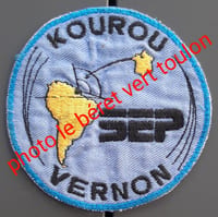 Patch tissu ancien Fusée Ariane KOUROU SEP VERNON circa 1970-1980 ORIGINAL