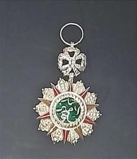 Médaille tunisienne argent massif et émail Années 191O Hauteur 7,5 cm