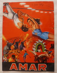 Programme Cirque AMAR circa 1957 Achille Zavatta ORIGINAL