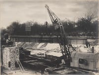 PHOTOGRAPHIE RECONSTRUCTION CHEMINS DE FER WW1 c1920 OUVRAGE D'ACHÈRES Yvelines