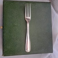 12 fouchettes à diner  Alfenide Christofle modèle Art Déco
