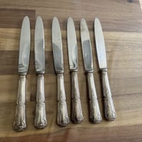Lot 6 Couteaux Métal Argenté