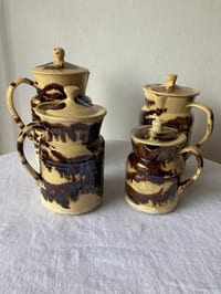 Lot de 4 pichets en terre cuite émaillée Dieulefit, fin XIXème