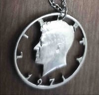 Pendentif demi dollar américain Kennedy Liberty 1971
