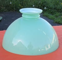 globe opaline de suspension verte