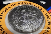 Réplique 1ère Médaille COMMEMORATIVE d'AUSTRALIE 1778 1992 CHARLOTTE - KODAK