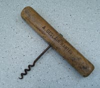 french antique Corkscrews ancien tire bouchon A.Geslain Nantes Caves du Médoc