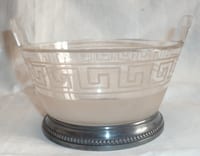 Petite coupe CHRISTOFLE verre ou cristal gravé métal argenté ancien France
