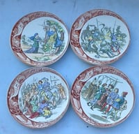 SARREGUEMINES  4 assiettes JEANNE D'ARC