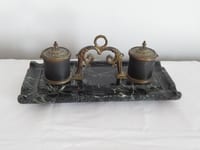 ANCIEN Grand ENCRIER en Marbre et Bronze époque Napoléon III