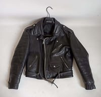 Perfecto cuir noir Années 70 Taille M