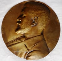 Médaillon 190 mm Bronze HENRI GUILLAUME par J. DELPECH 1894 ORIGINAL MEDAL