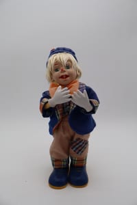 Clown automate musical vintage avec remontoir