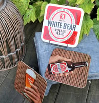 3 cartons publicitaires bière White Bear Pale Ale  - P.L.V. Bistrot Pub