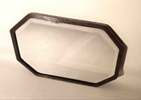 Miroir biseauté martelé Art Déco 41,2 cm x 58,8 cm