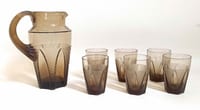 Service à orangeade ou limonade Pichet + 6 verres Art Déco