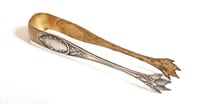 Pince à sucre argent et vermeil Hauteur 13,5 cm Début XXème
