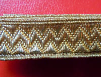 1 Mètre GALON MILITAIRE cannetille OR 12 mm SHAKO KÉPI COIFFURE FRANCE  ORIGINAL