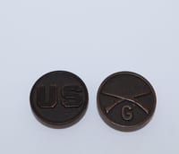 Lot de 2 boutons militaires US – Infanterie – WW2