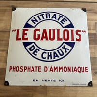 plaque émaillée ancienne bombée LE GAULOIS  EAS