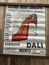 affiche ancienne. DALI. Galerie Regis Langloys 1985