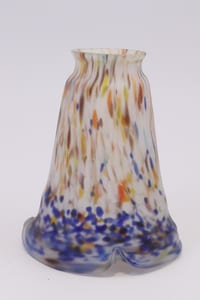 Tulipe pâte de verre marmoréen lampe 1900 Art Nouveau non signée