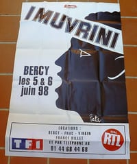 Affiche Originale 150x100 cm I MUVRINI Corse Paris Bercy Juin 1998 pliée