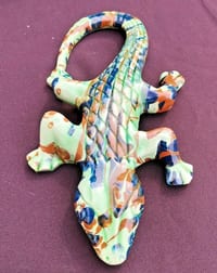 Lézard  gecko en céramique à accrocher long 27cm