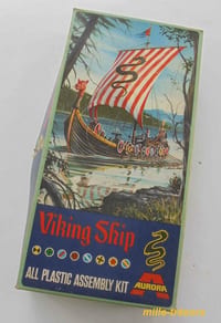 Boite d'origine VIKING Ship AURORA 70' - Assembly Kit Vintage Maquette - VIDE