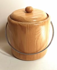 Seau à glace bois style scandinave Années 70