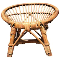 Fauteuil rond en rotin pour enfants année 70 Haut 50 x diam 50 cm