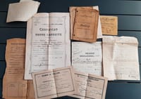 Lot Documents 1933 Soldat 11° RTA Tirailleurs Algériens Livret Militaire etc...
