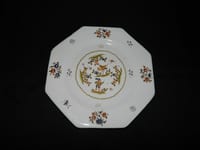 ANCIENNE ASSIETTE Octogonale en Faïence MOUSTIERS Décor MOUSTIERS XVIIIe France