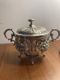 Drageoir, sucrier en métal argenté WMF, fin XIXème