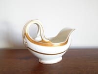 ANCIENNE Saucière Casque PORCELAINE Limoges L. Bernardaud & Cie Liseré Doré