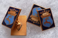 Boutons de Manchette insigne Aviso Colonial D'ENTRECASTEAUX 1933-1948 Marine