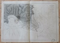 Carte marine 1901 JERSEY Saint-Hélier Saint-Aubin Grouville Gorey Verclut