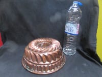 Ancien moule à gâteau en cuivre XIX siècle kouglof- monté en dents de loup