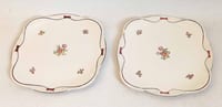Paire d'assiettes à dessert Moulin des Loups St Amand Largeur 18 cm