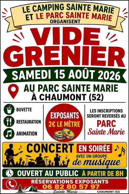 Vide-grenier au Camping Sainte-Marie