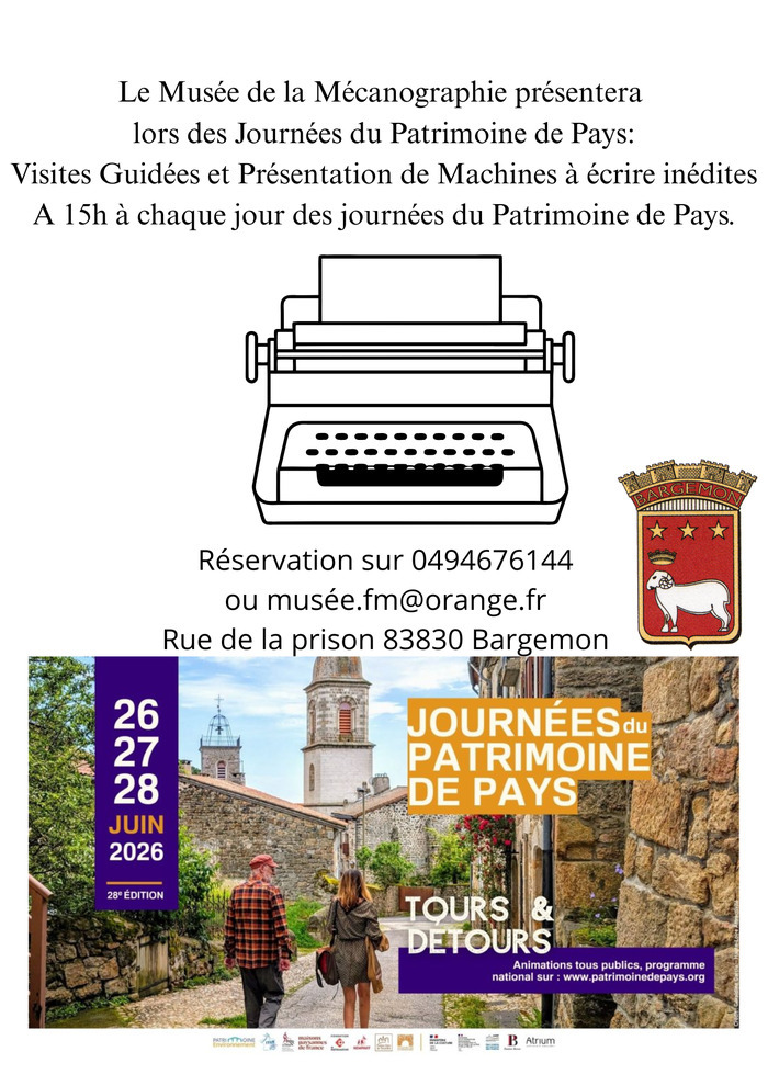 Visite guidée et utilisation exceptionnel des Machines à écrire