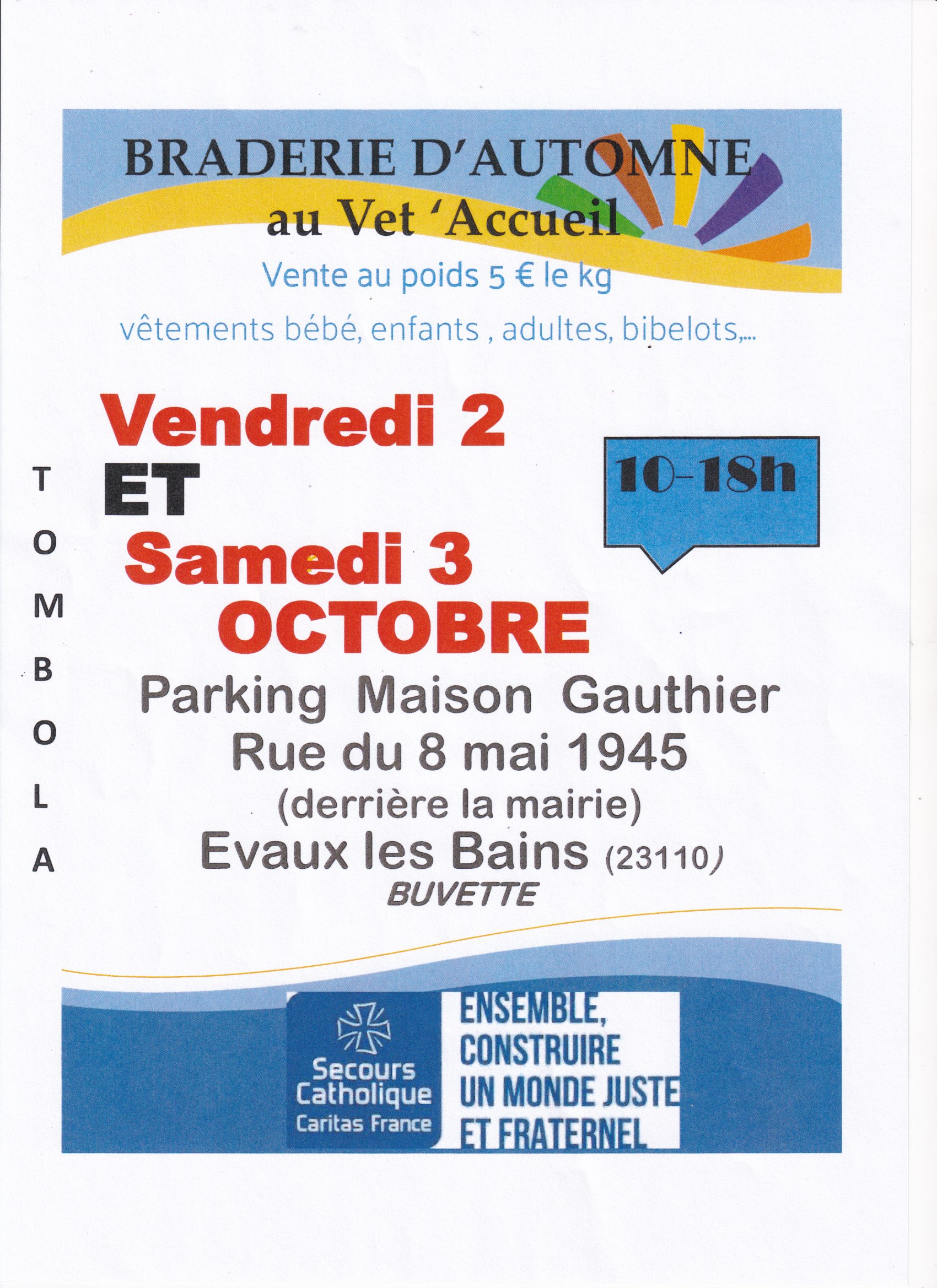 Braderie d'Automne du Secours Catholique