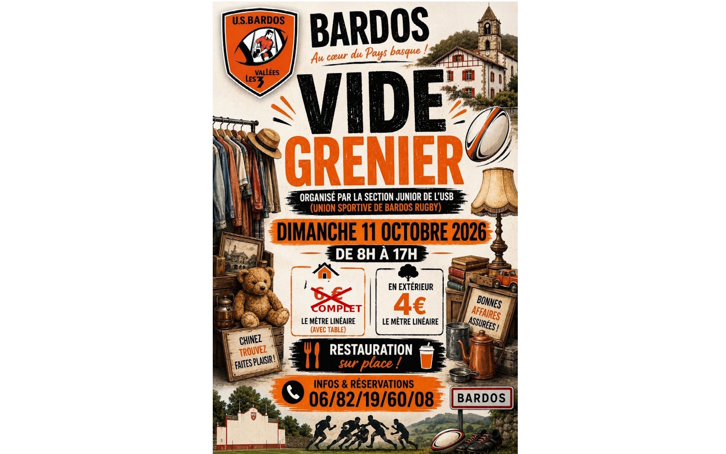 Vide grenier, poussette et dressing