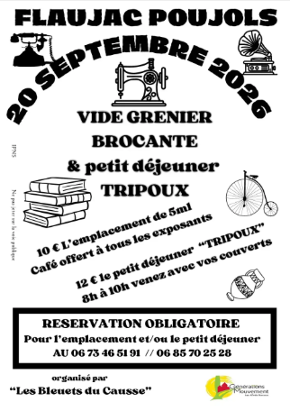 Vide-greniers et brocante des Bleuets du Causse